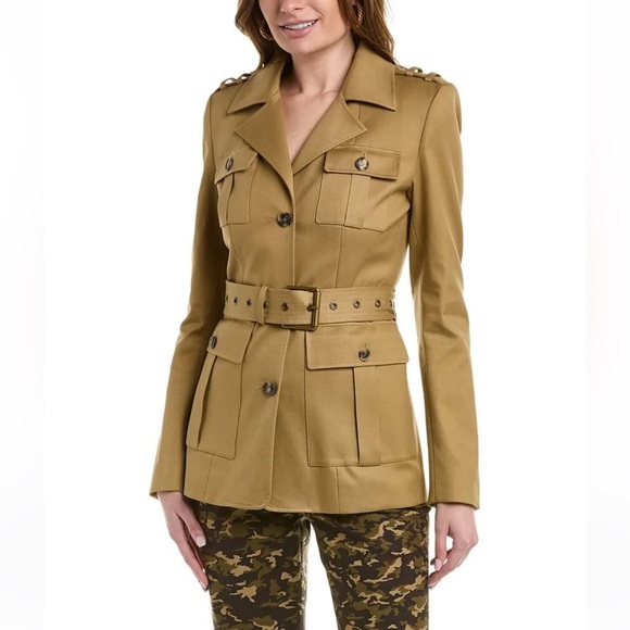 Michael Kors Collection~NWT~ Twill Silk-Lined~Military Jacket~Size 10~MSRP $1690 - Picture 6 of 13